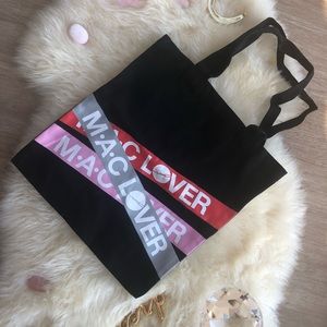 NWOT BNIB MAC Cosmetics Lover ❤️🖤🤍 Cotton Canvas tote